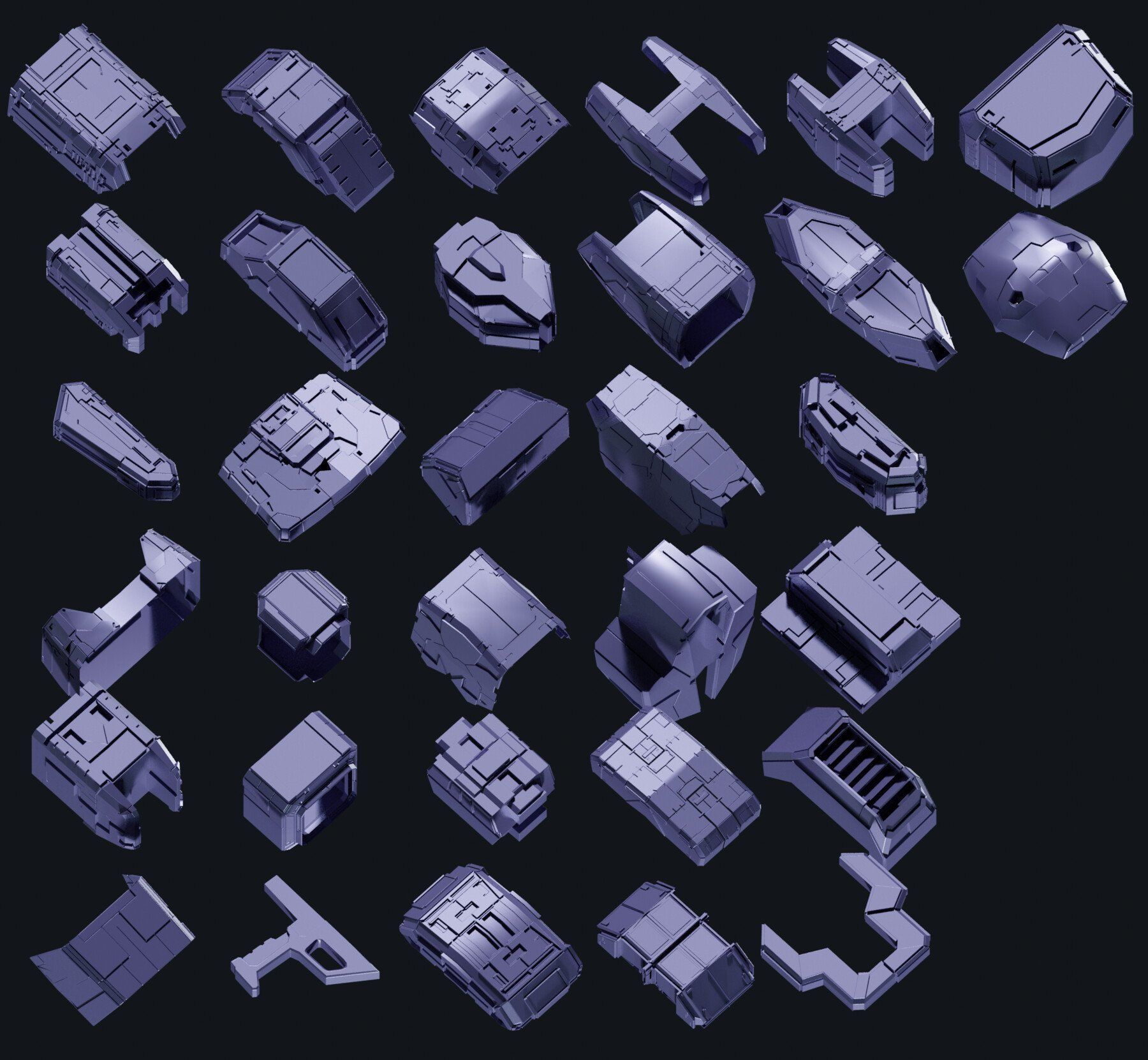 150 HARD-SURFACE KITBASH VOL-01 3D model_5