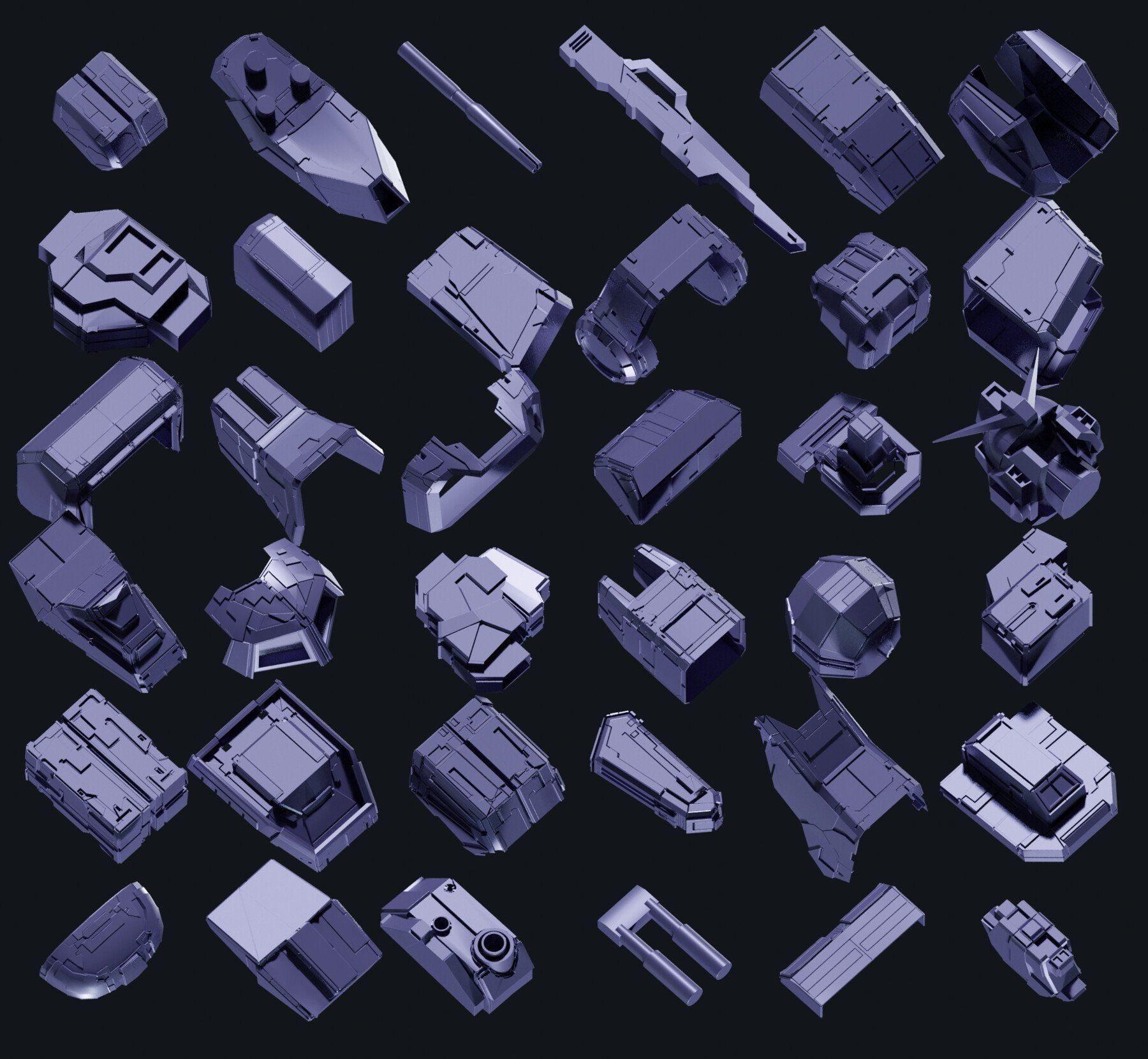 150 HARD-SURFACE KITBASH VOL-01 3D model_4