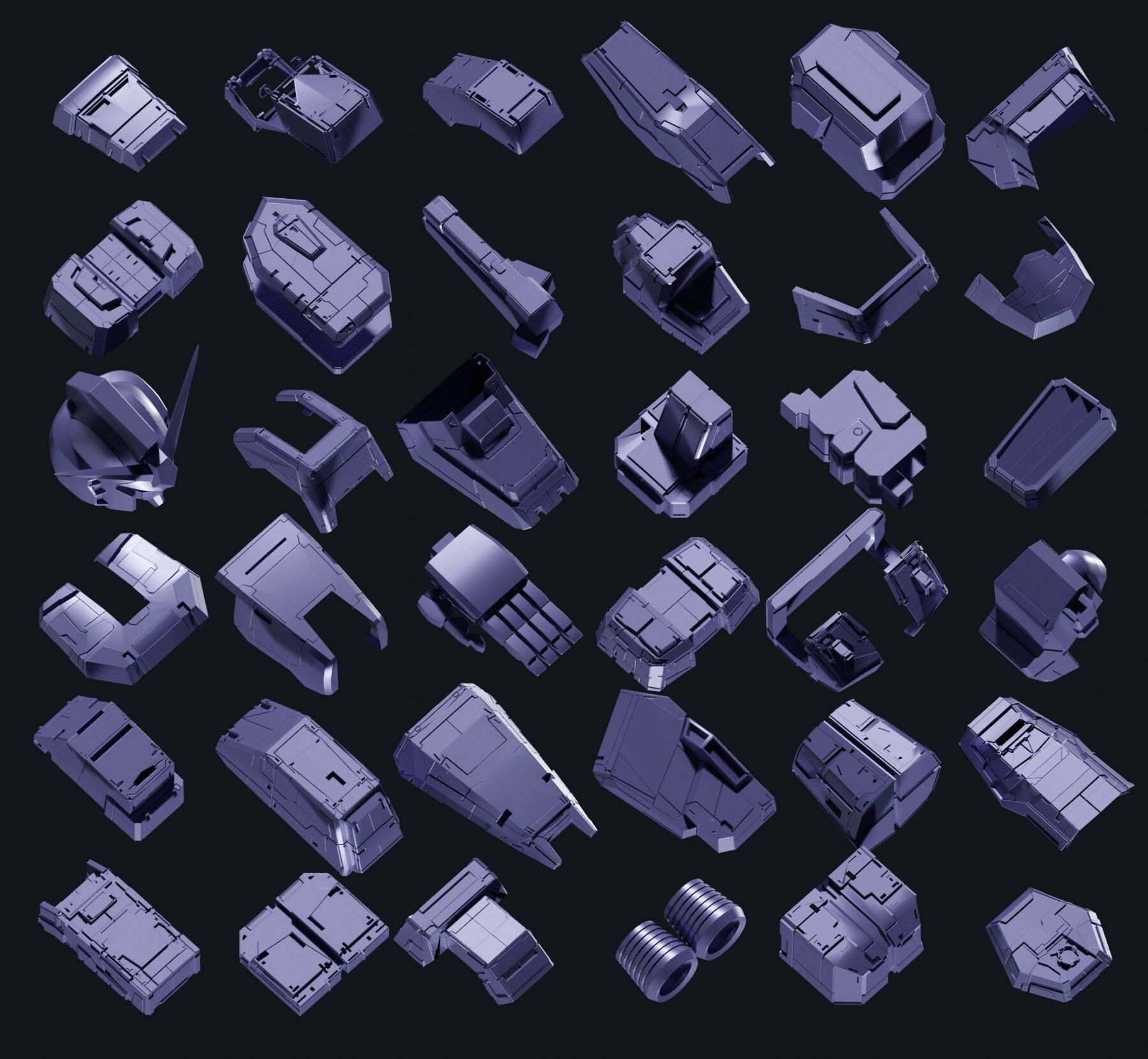 150 HARD-SURFACE KITBASH VOL-01 3D model_2