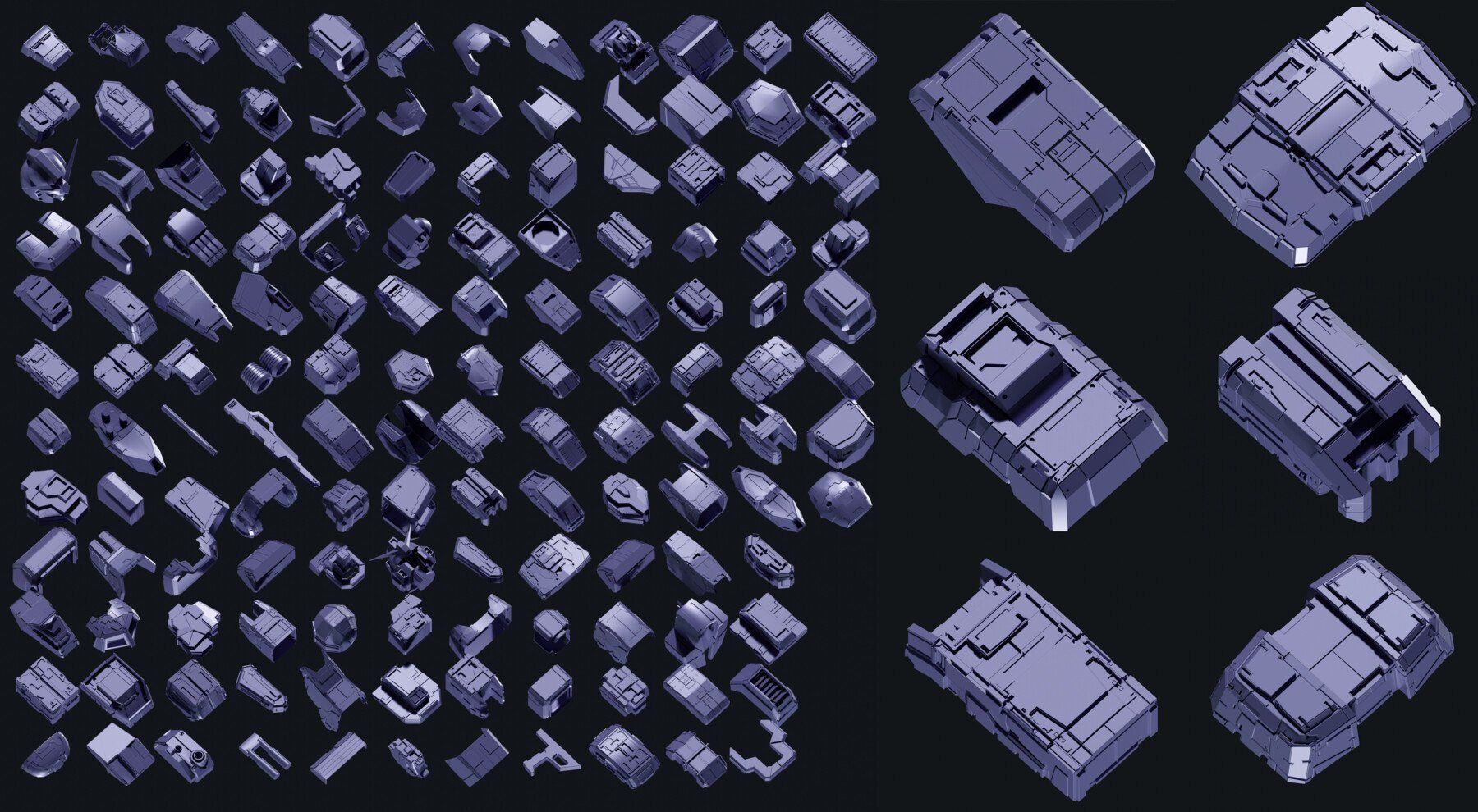 150 HARD-SURFACE KITBASH VOL-01 3D model_7