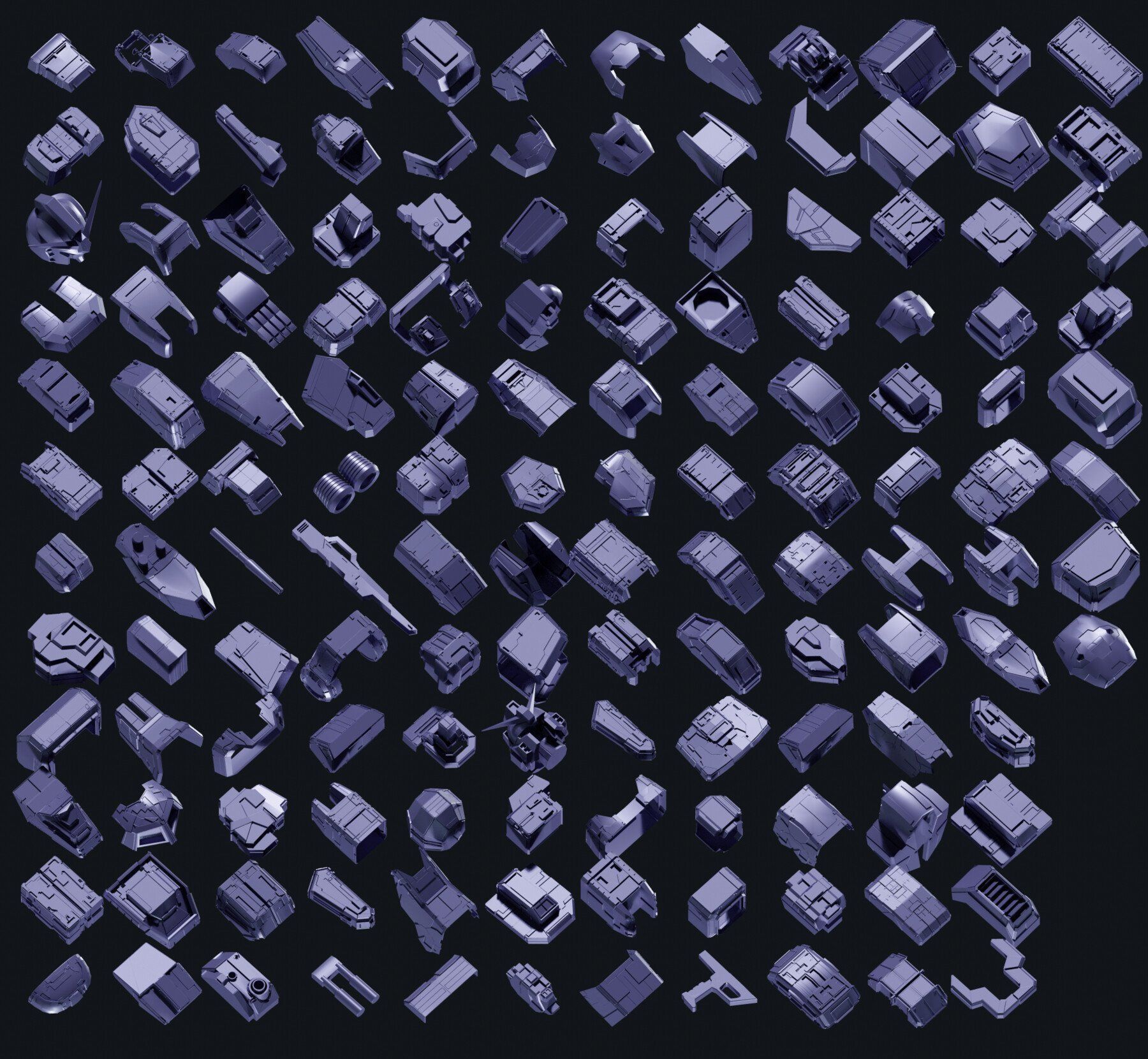 150 HARD-SURFACE KITBASH VOL-01 3D model_8