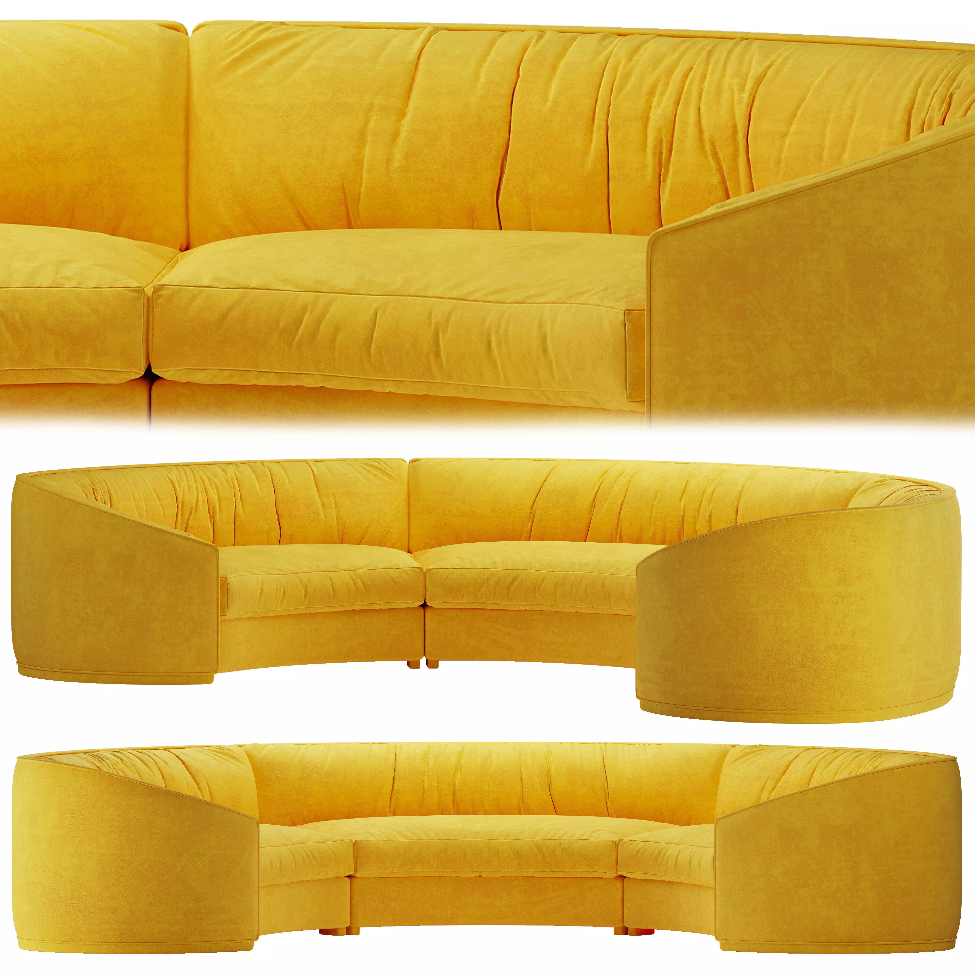 Brabbu wales round three sofa 3D model_0