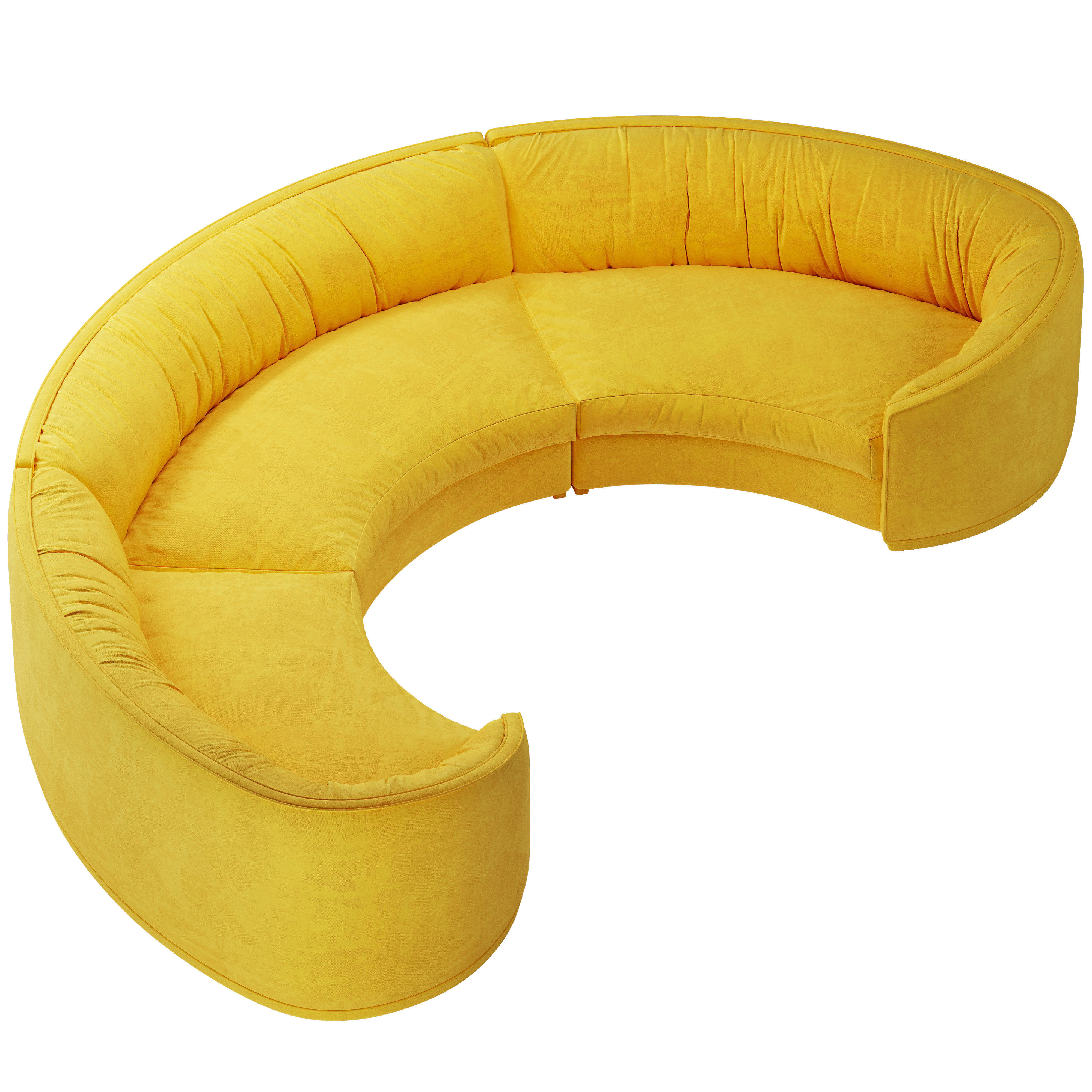 Brabbu wales round three sofa 3D model_1