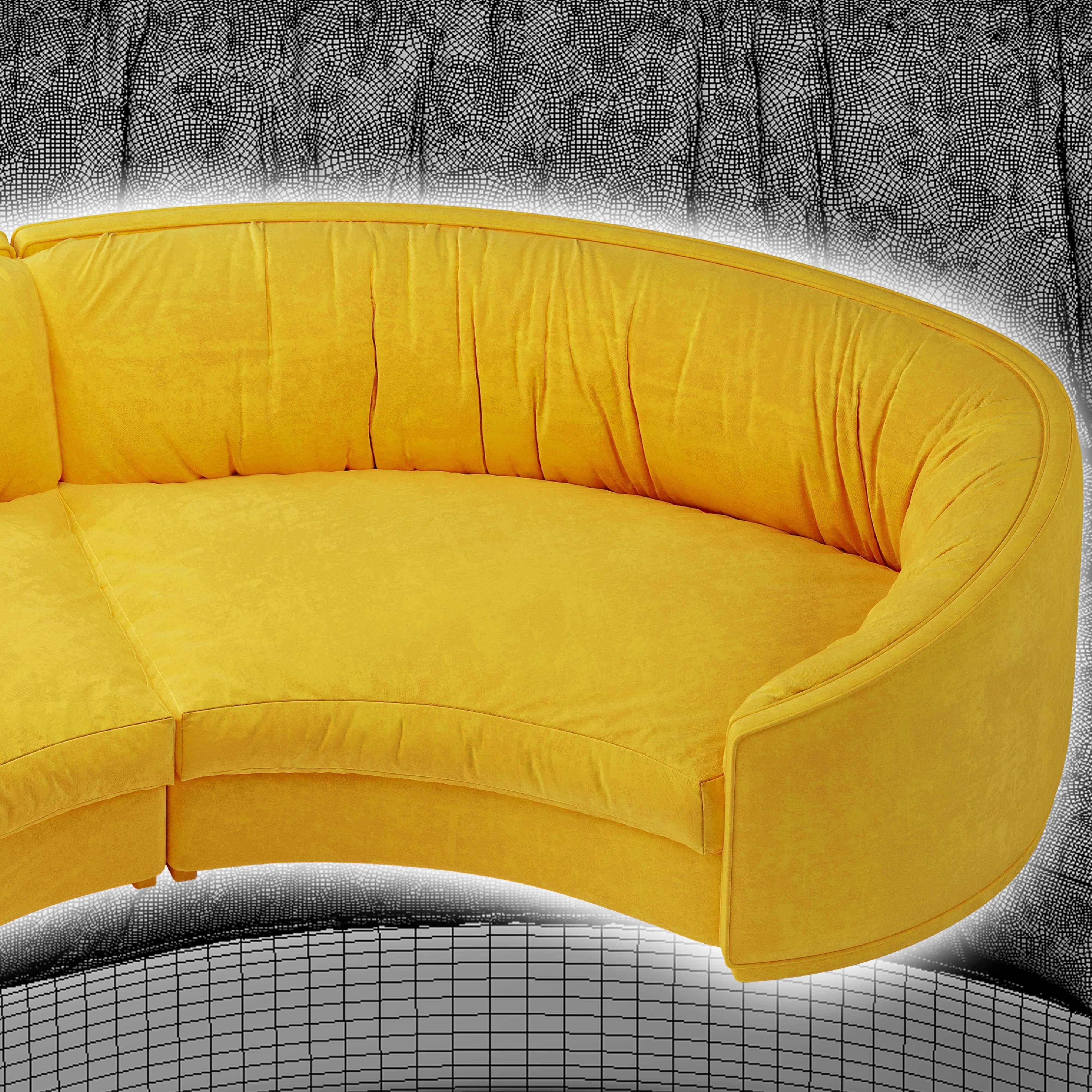 Brabbu wales round three sofa 3D model_3