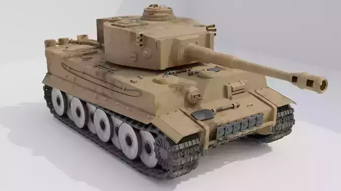 Tiger 131 Low-poly 3D model