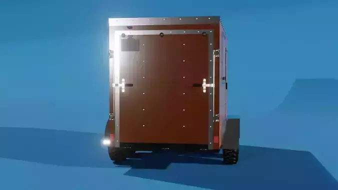 Photorealistic 3D model of van Low-poly 3D model