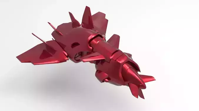 3D print model Voltes V 1 robot flying in air