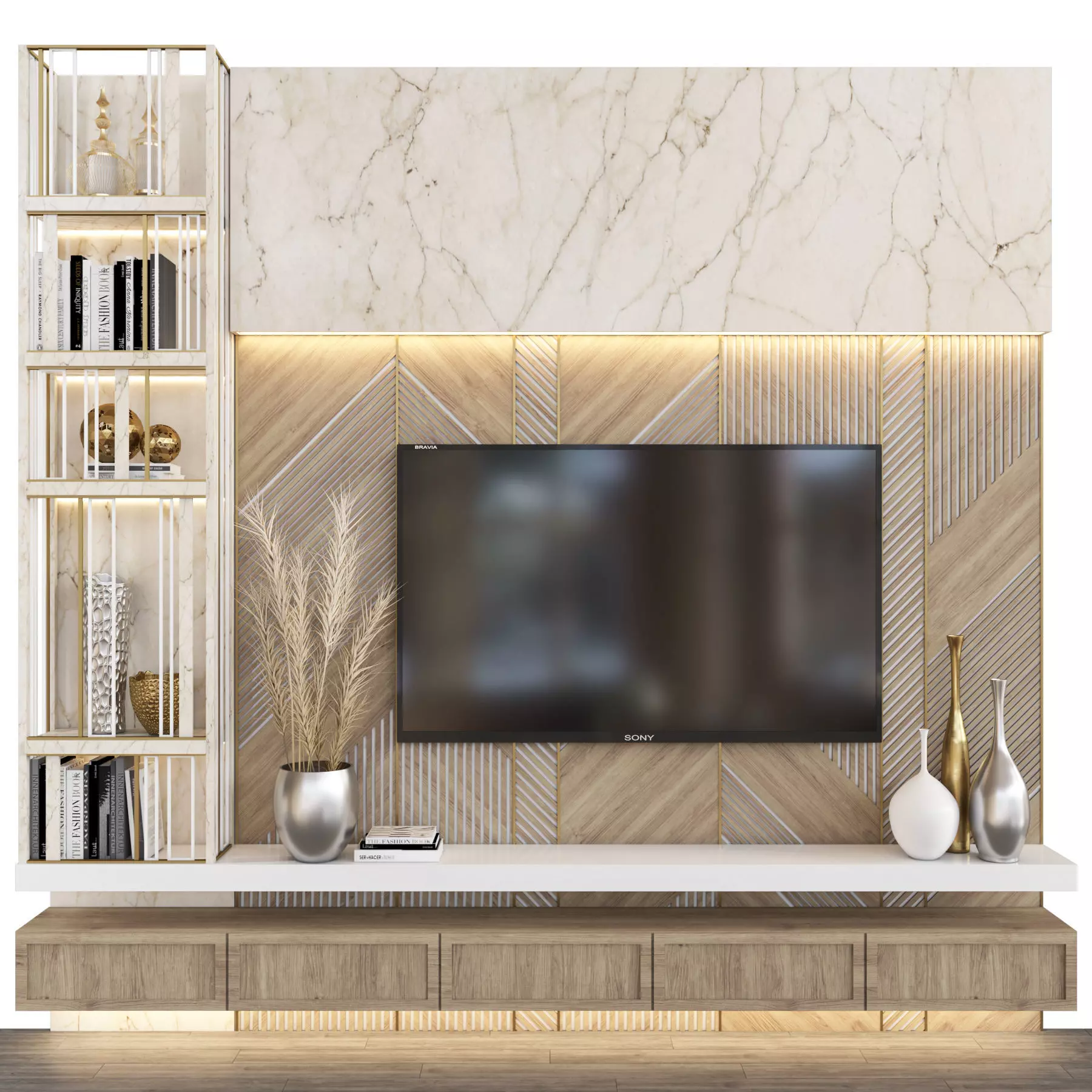 TV  Wall 07 3D model_0