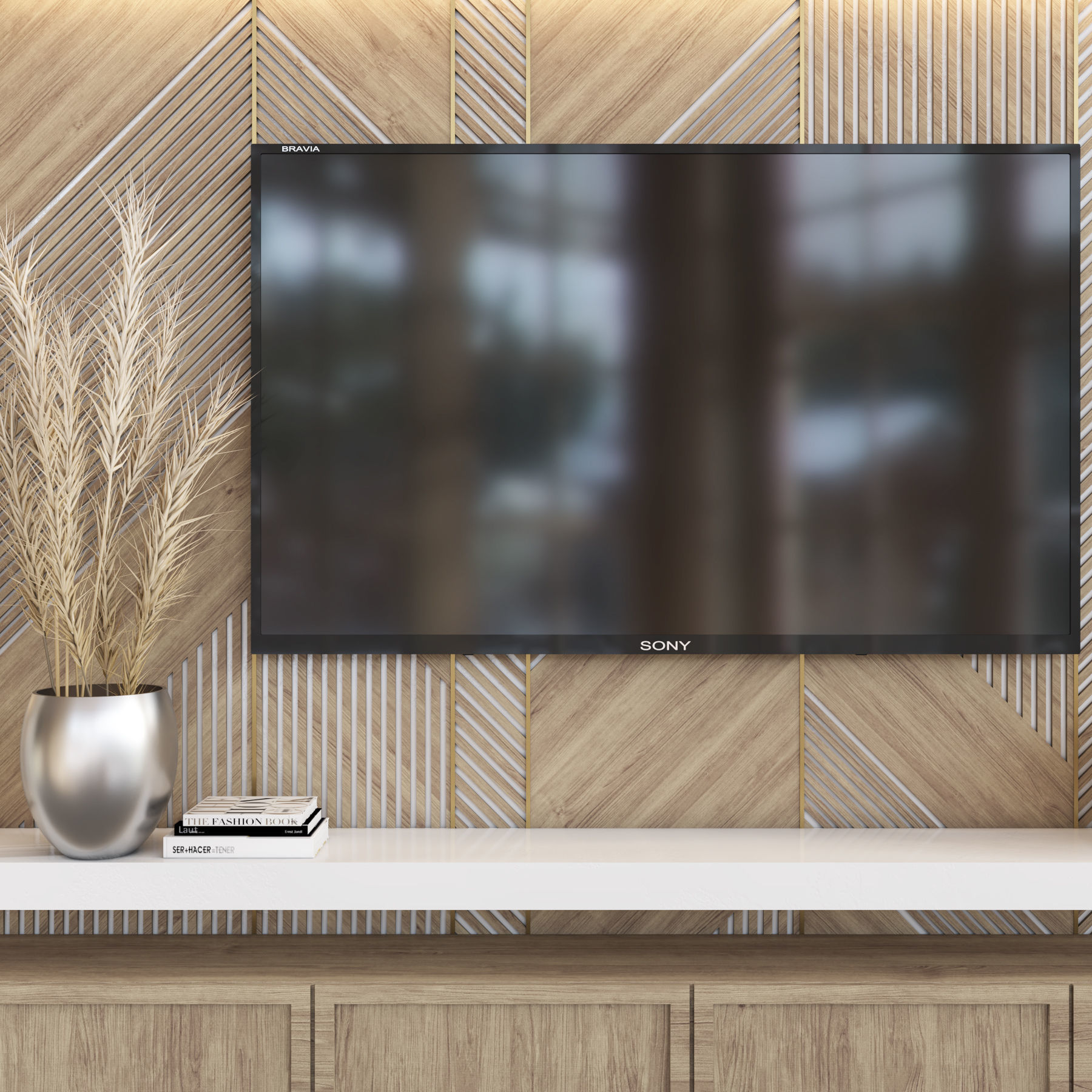 TV  Wall 07 3D model_2