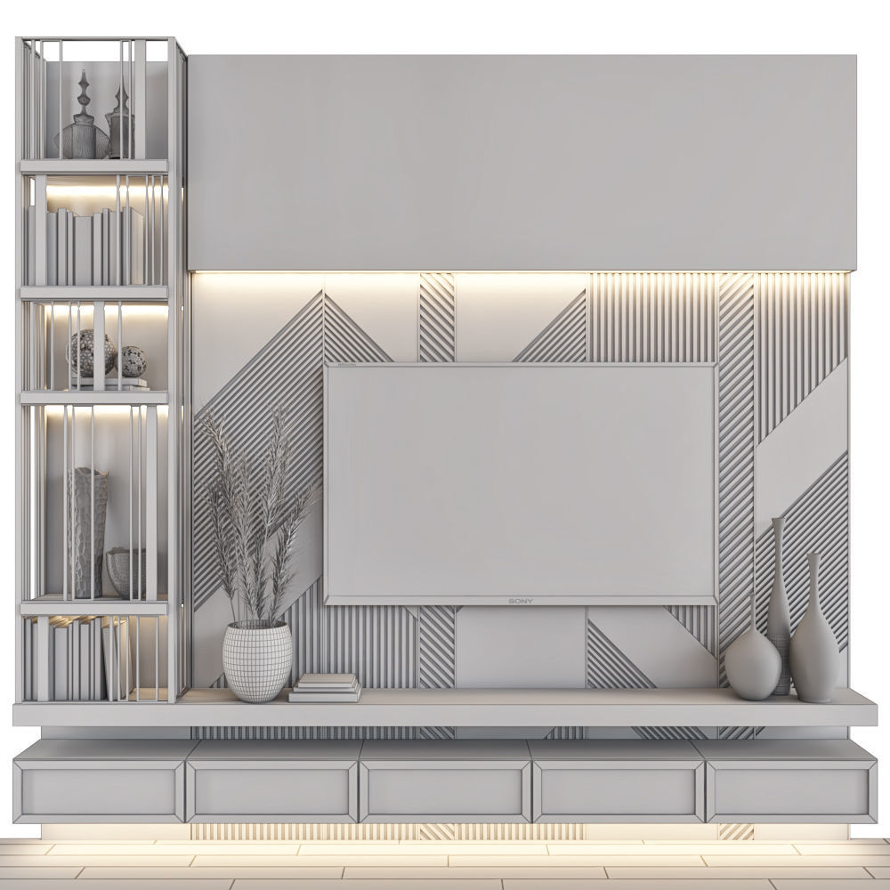 TV  Wall 07 3D model_3