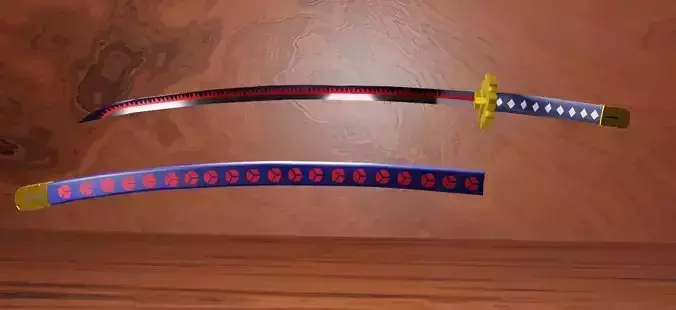 One Piece - Shusui - Zoro sword Low-poly 3D model