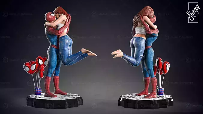 Spiderman and Mary Jane 3D print model