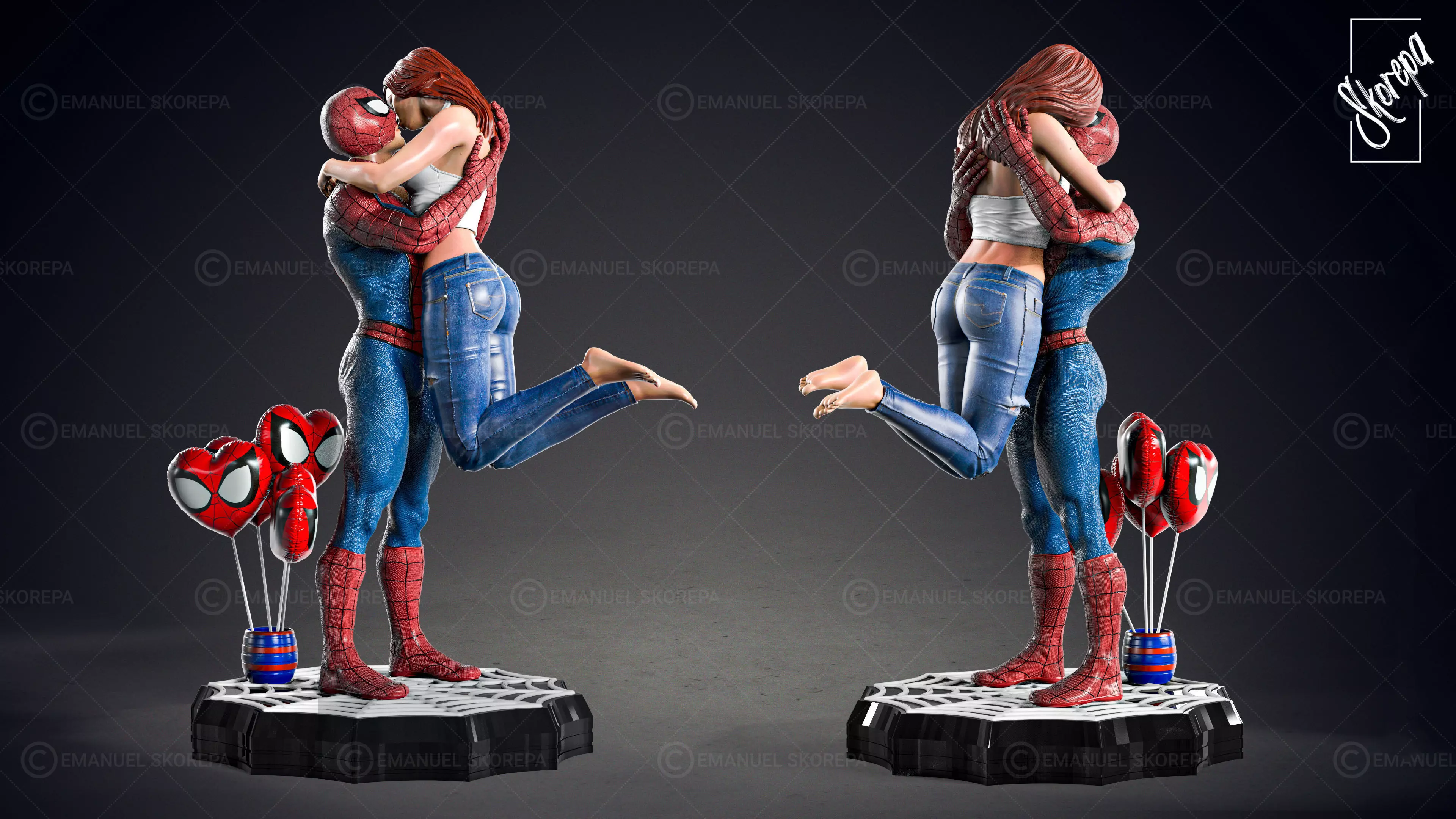 Spiderman and Mary Jane 3D print model