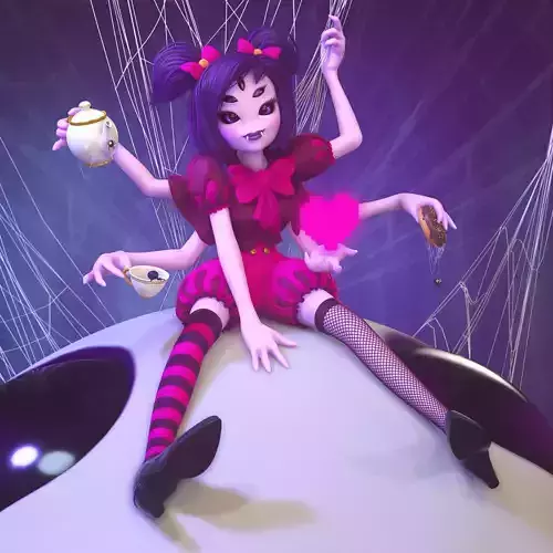 Muffet Undertale Character 3D print model
