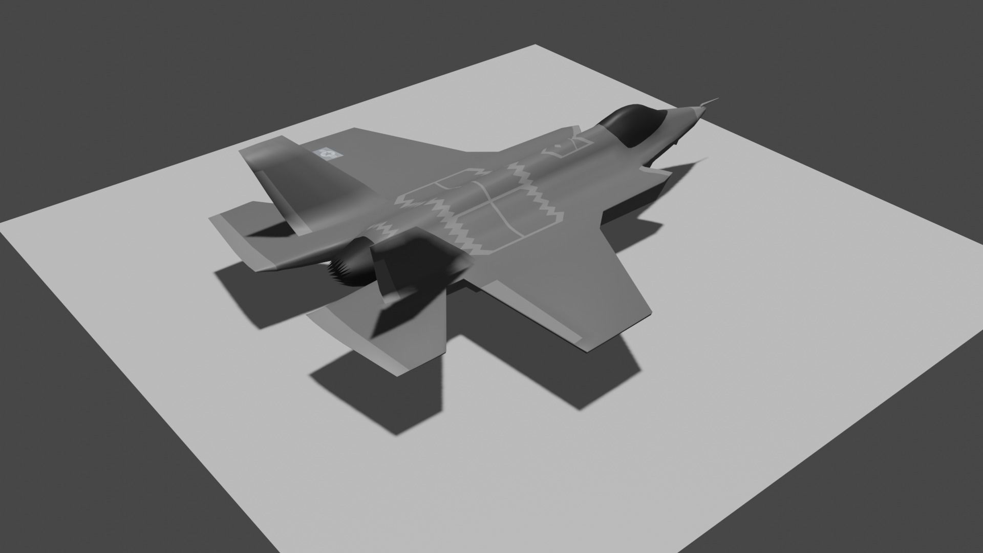 F35 Fighter Jet Low-poly 3D model_1