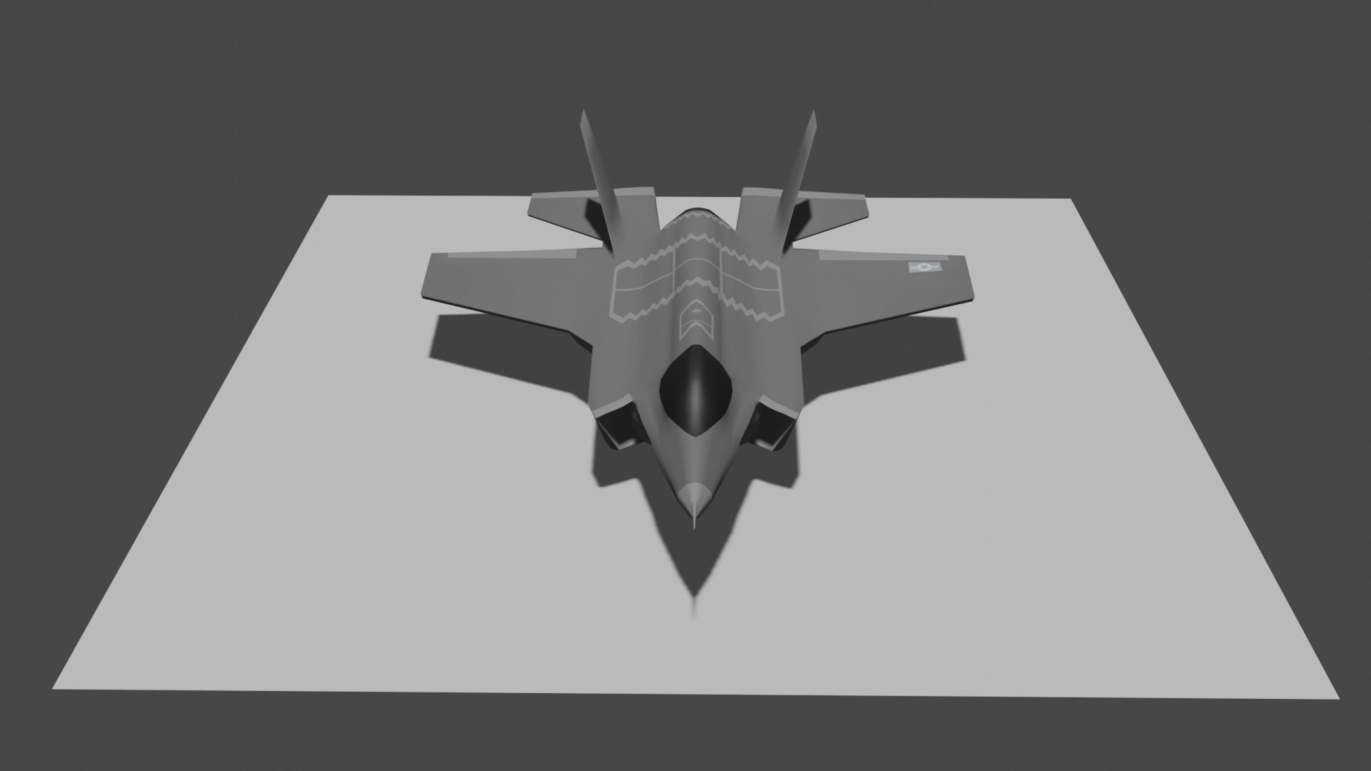 F35 Fighter Jet Low-poly 3D model_2
