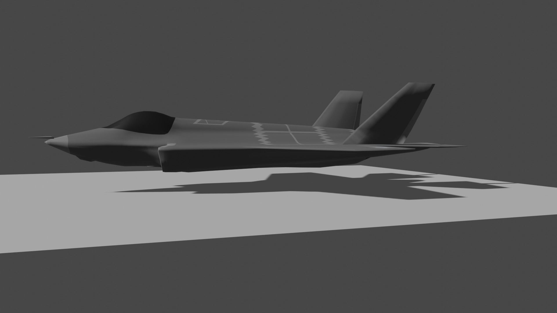 F35 Fighter Jet Low-poly 3D model_4