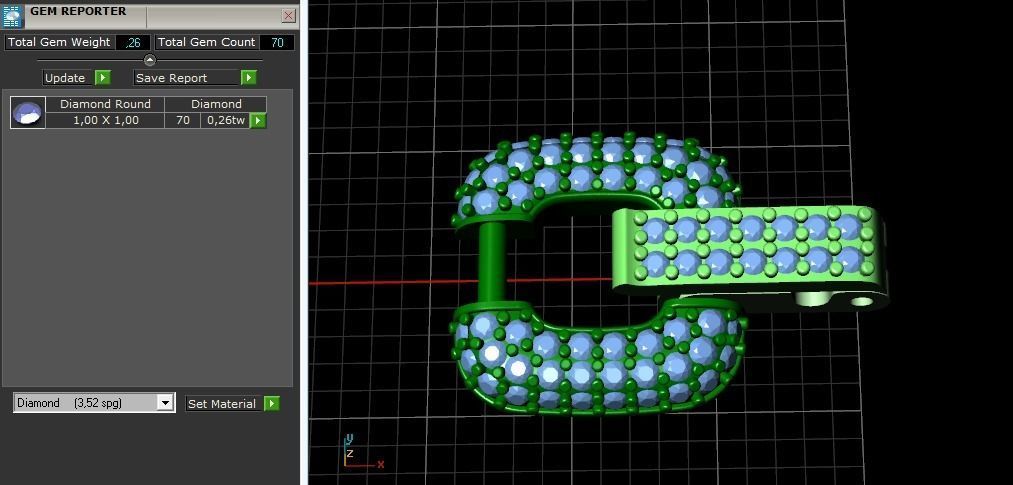 1058 Chain bracelet 3D print model_5