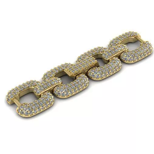 1058 Chain bracelet 3D print model_0