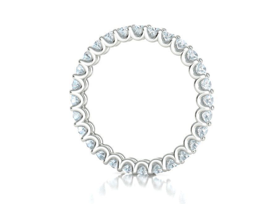 Diamond Eternity Ring Diamond U setting Ring 3dmodel 3D print model_16