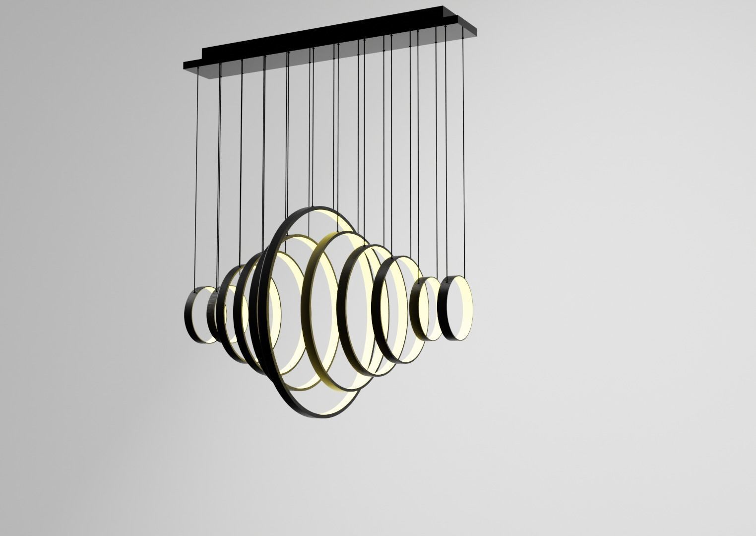 huxe-Elma symphony pendant light Low-poly 3D model_1