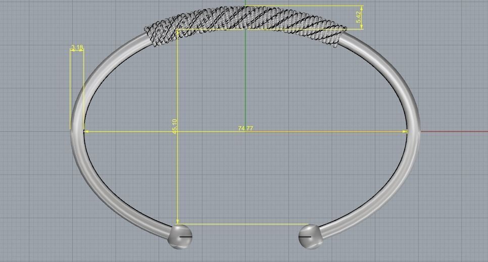 Bracelet 1057 3D print model_3