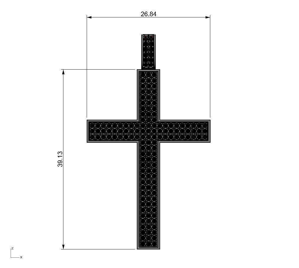N238 Cross 3D print model_2