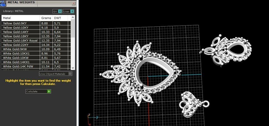 Pendant 1055 3D print model_2