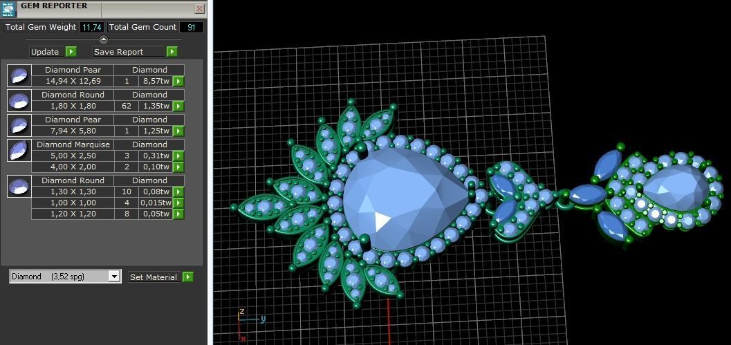 Pendant 1055 3D print model_3