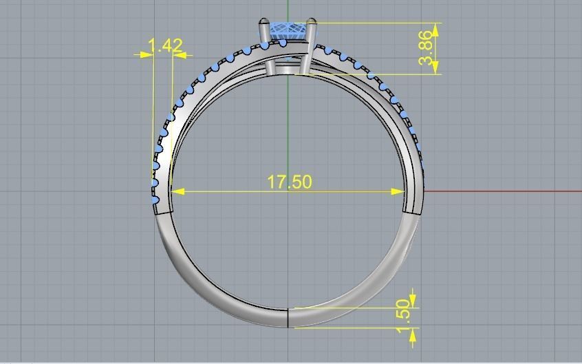 Soliter ring 1052 3D print model_2