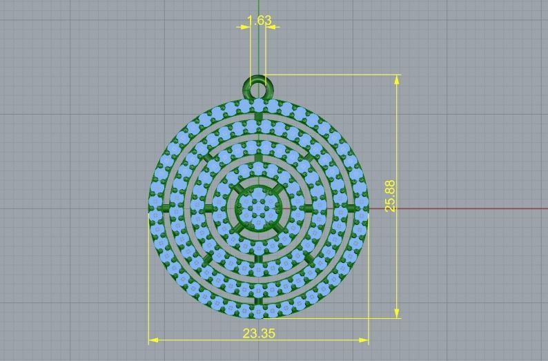 Pendant 1051 3D print model_3