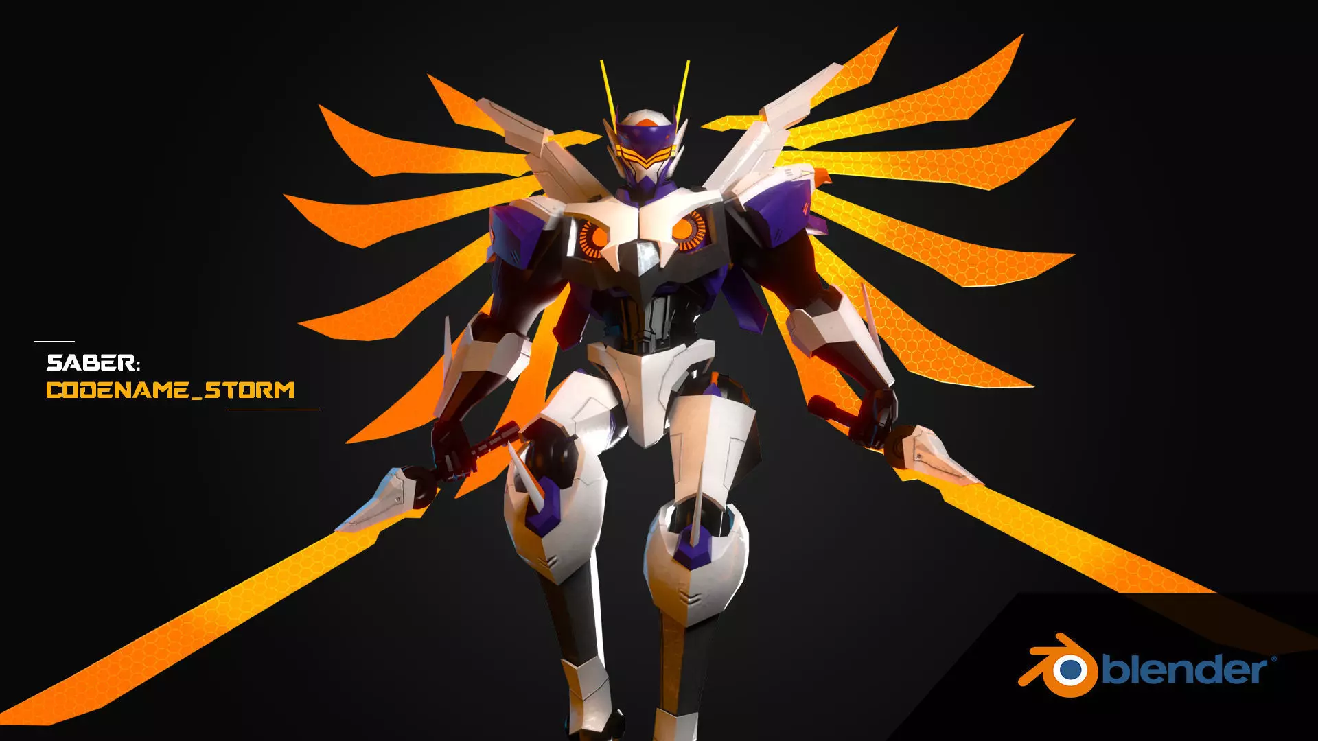 Saber Codename Storm Mobile Legends Bang bang Low-poly 3D model_0