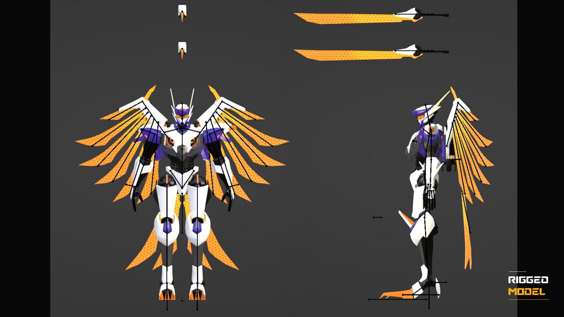 Saber Codename Storm Mobile Legends Bang bang Low-poly 3D model_8