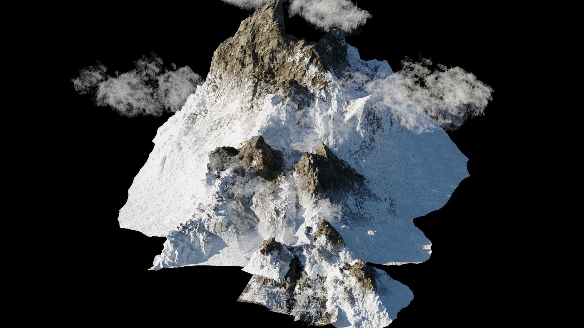 Snow Landscape 3D model_7