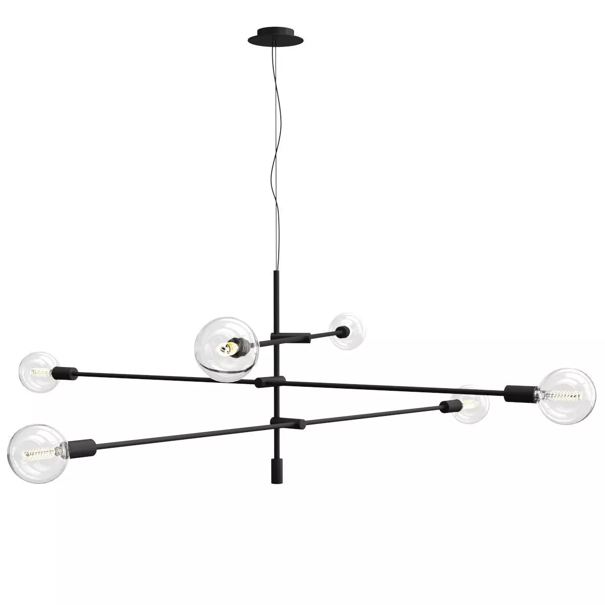 Vintage Edison Bulb Pendant Lamp 3D model