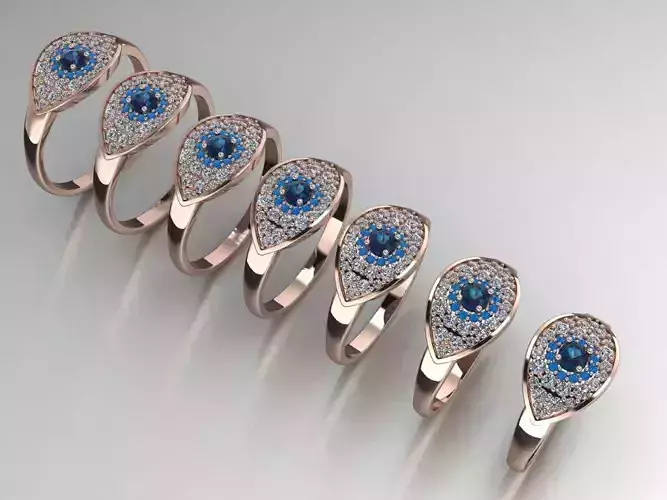 Rings-eyes set 7 sizes