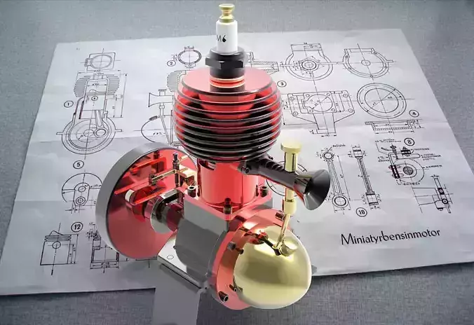 Model gas engine