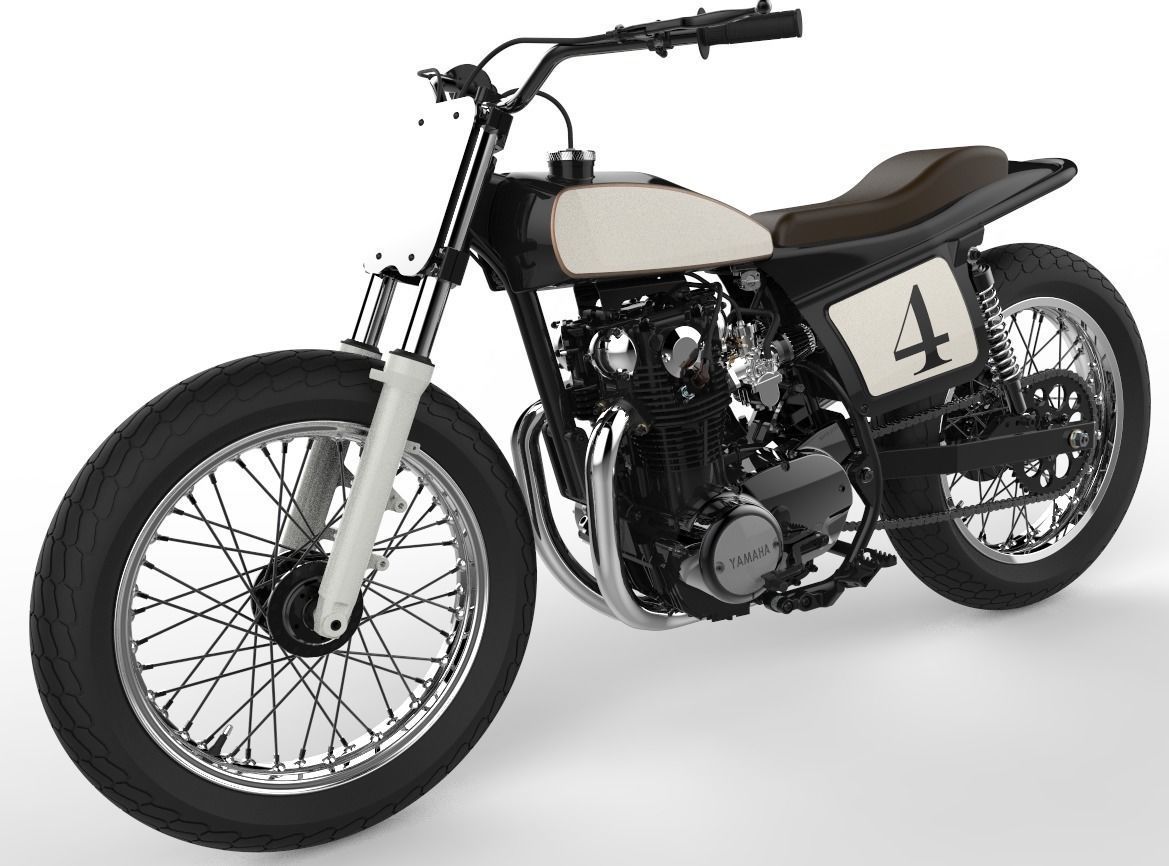 Yamaha-xs-650 motorcycle 3D model_4
