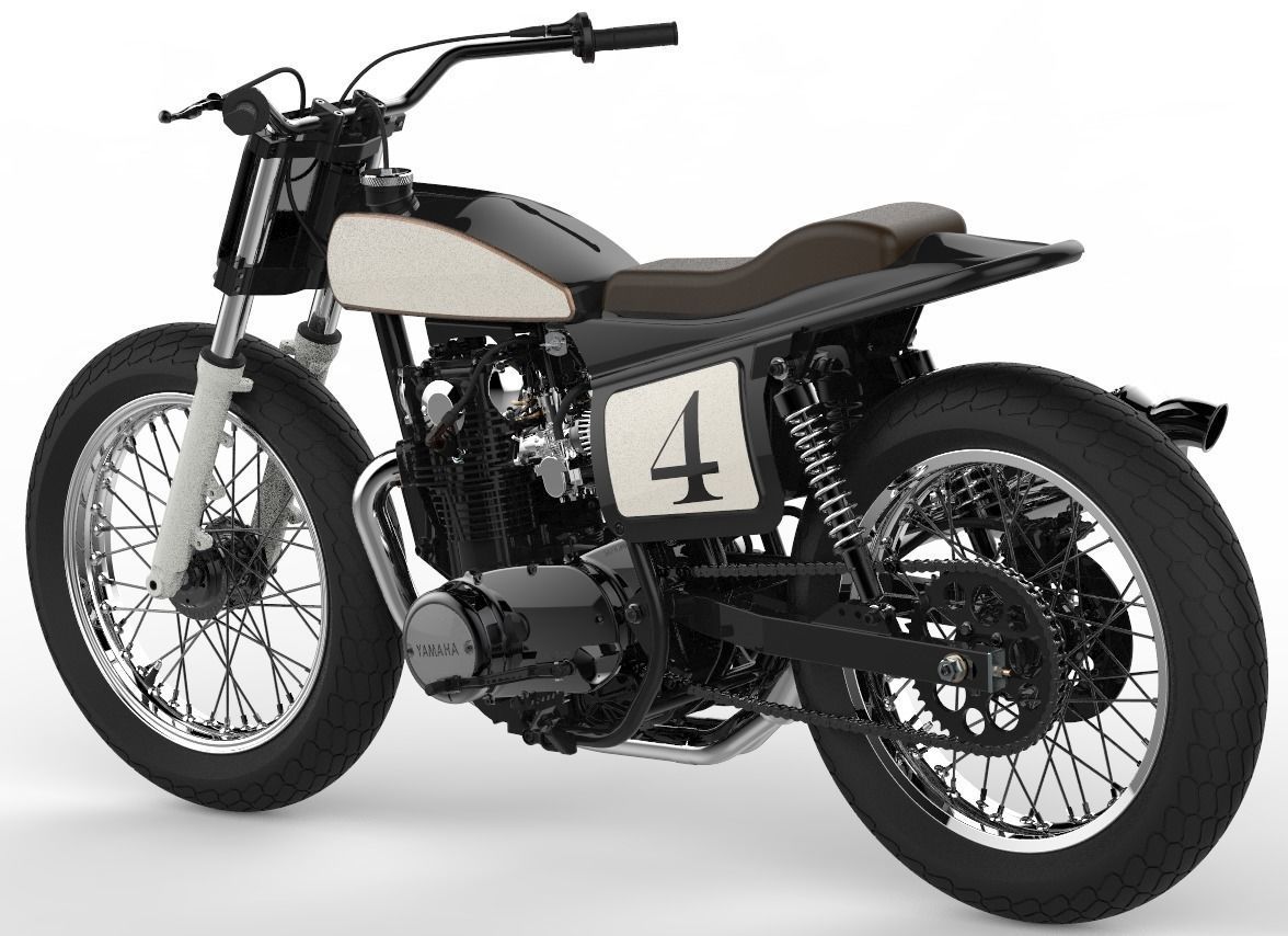 Yamaha-xs-650 motorcycle 3D model_3