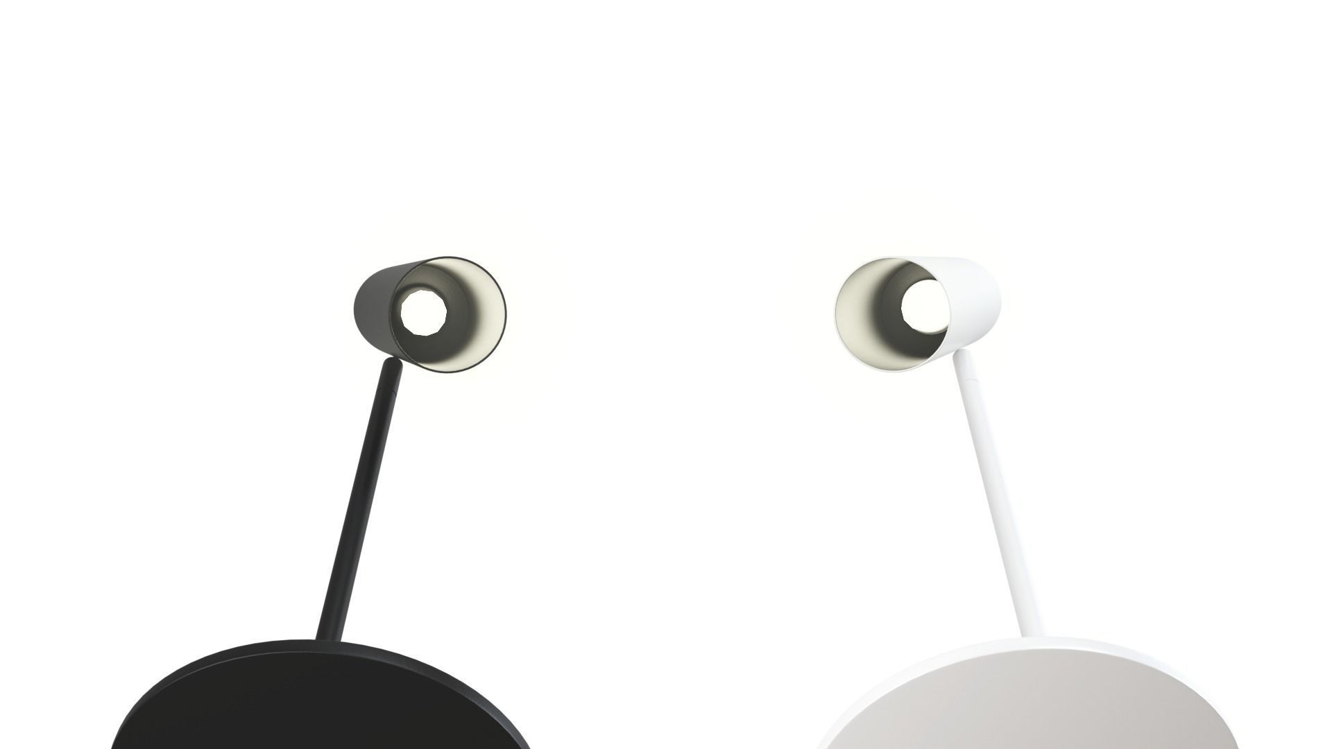 Modern Tube Table Lamps White and Black 3D model_7