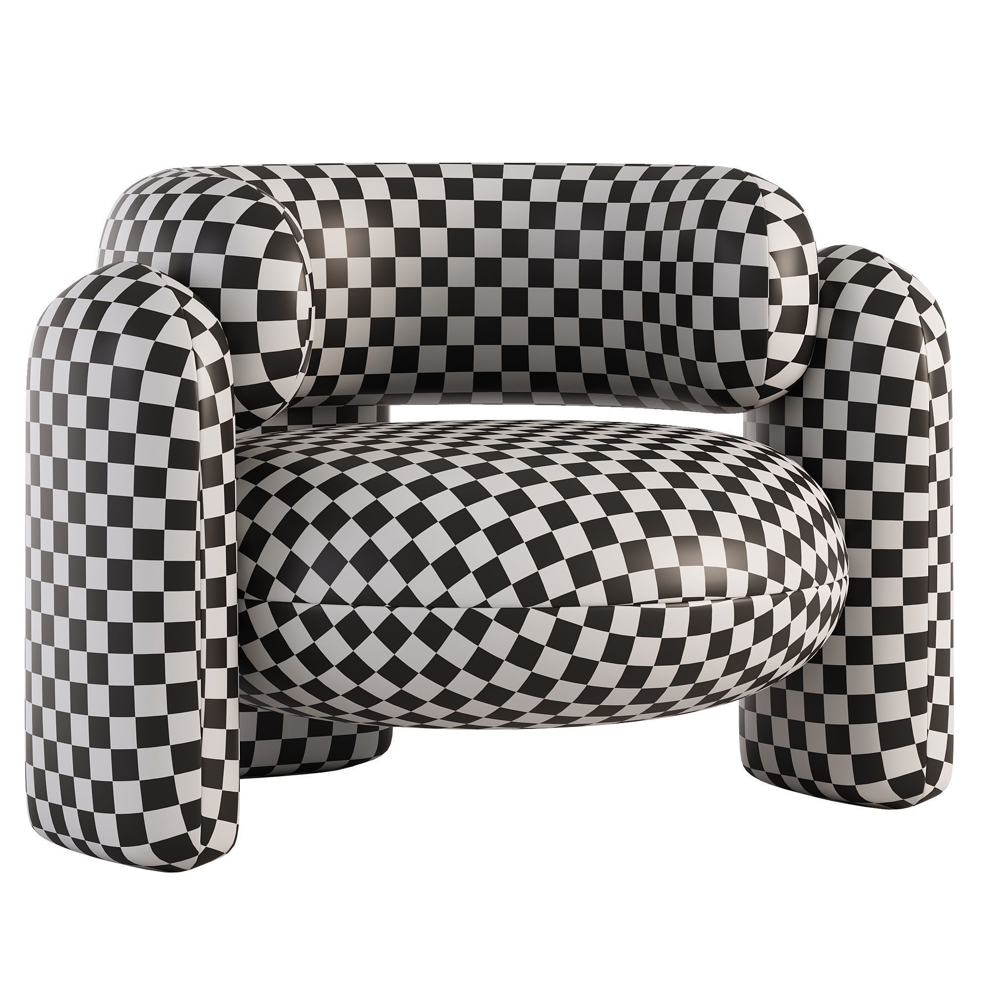 Embrace Armchair Low-poly 3D model_2