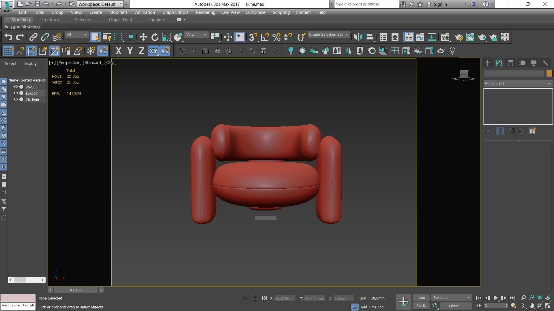 Embrace Armchair Low-poly 3D model_10