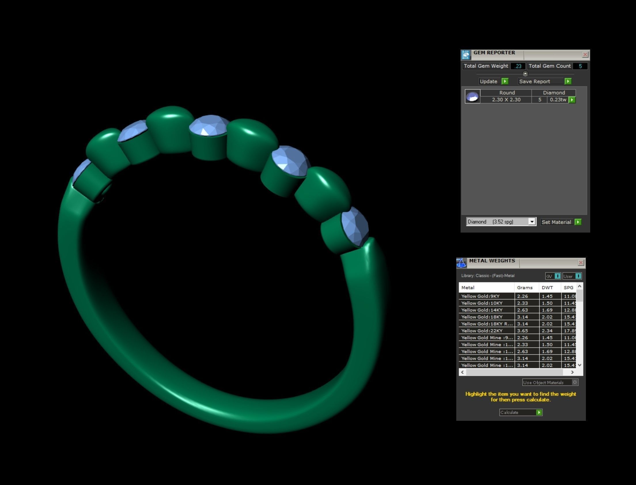 Promise Diamond Ring Band 3D print model_2