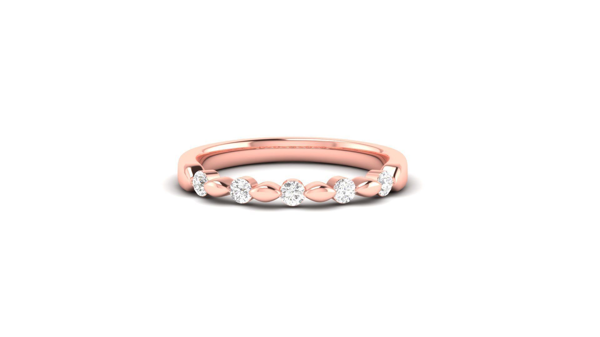 Promise Diamond Ring Band 3D print model_11