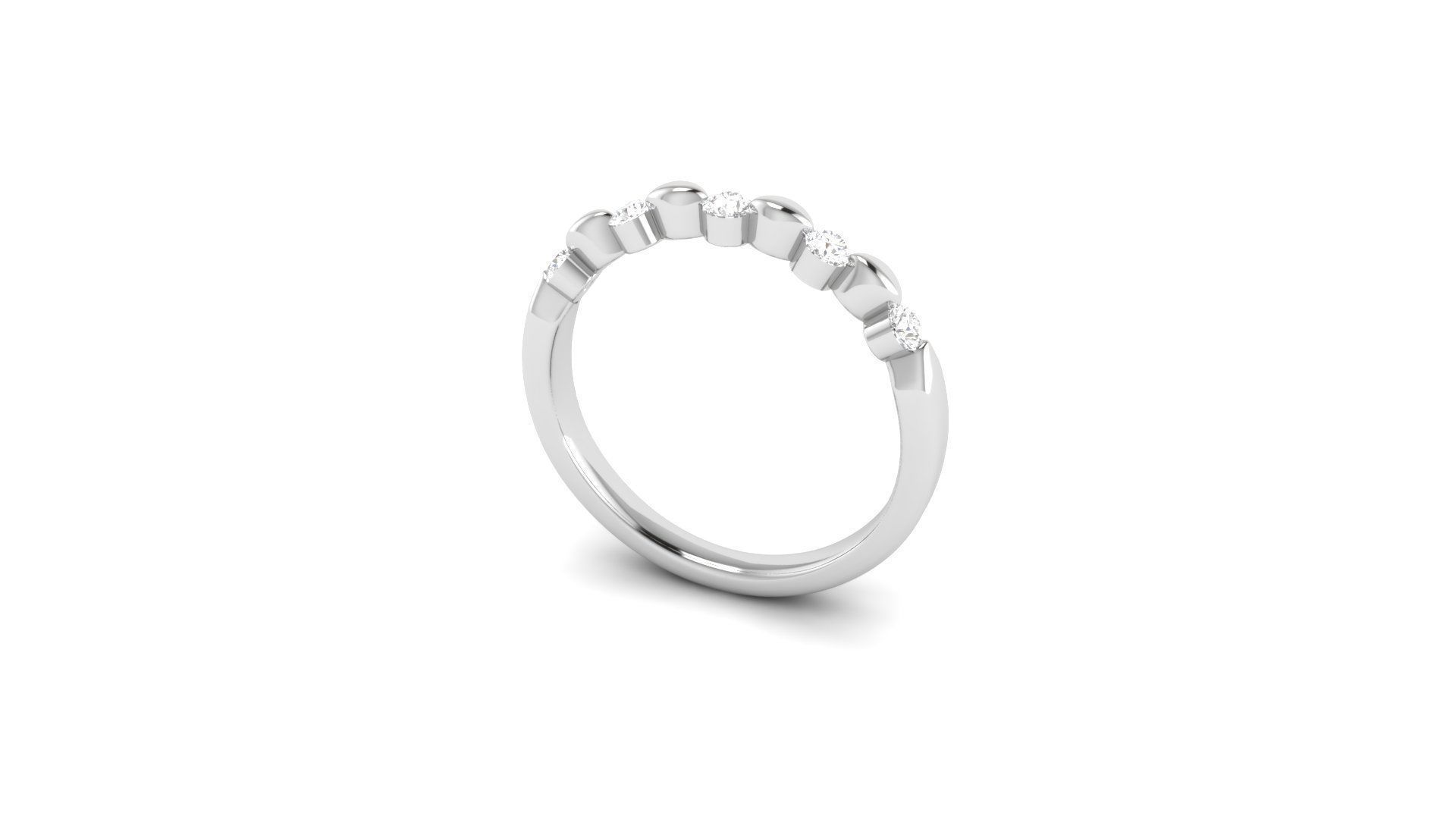 Promise Diamond Ring Band 3D print model_4