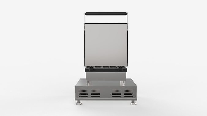 Square Waffle Maker 3D model 7