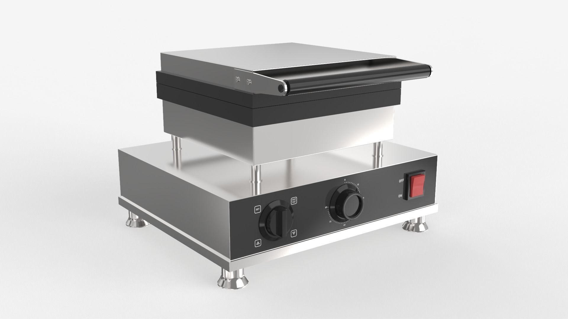 Square Waffle Maker 3D model_12