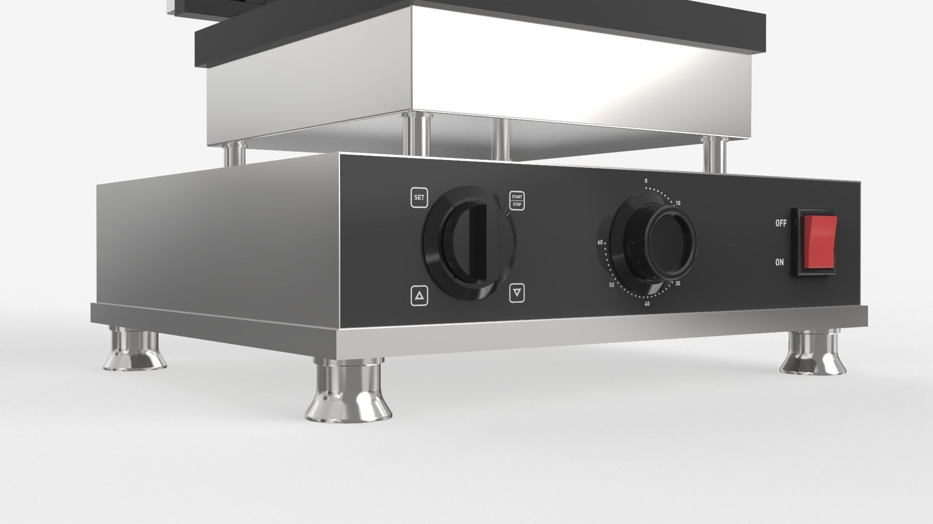 Square Waffle Maker 3D model_15