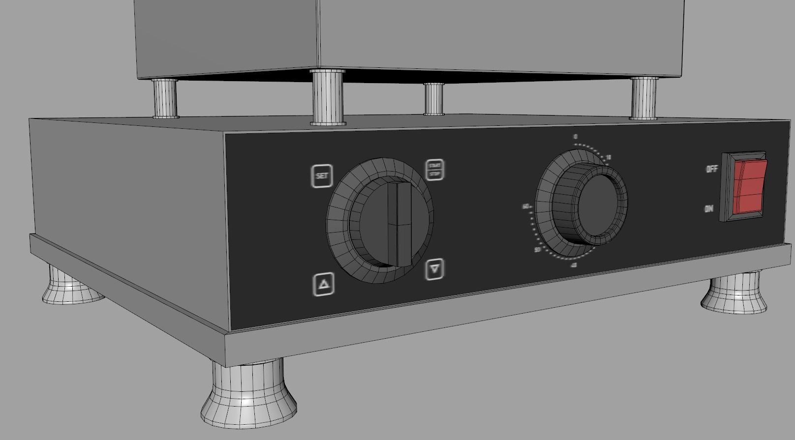 Square Waffle Maker 3D model_20