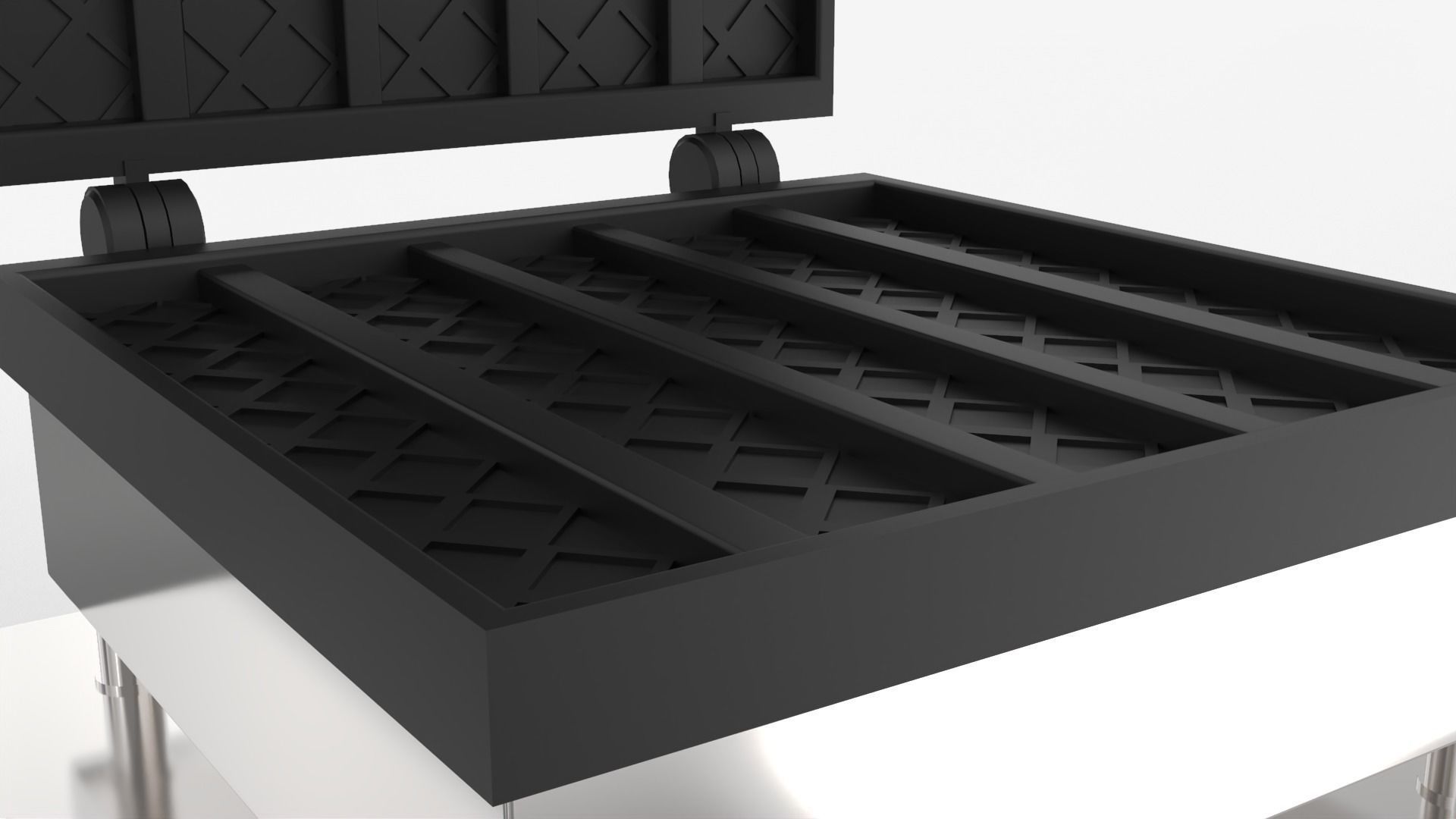 Square Waffle Maker 3D model_10
